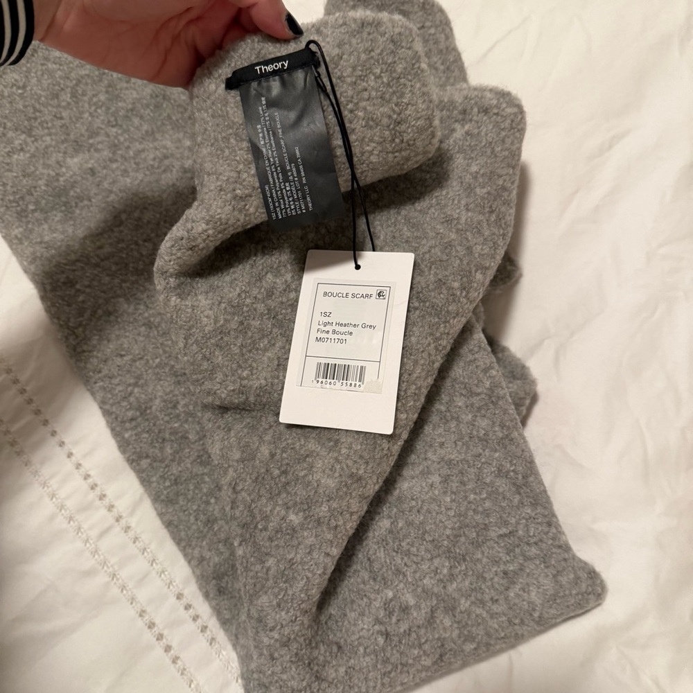 Theory Grey Boucle Scarf